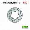 NG610 TARCZA HAMULCOWA SKUTERY GILERA/PGO/PIAGGIO 50 (200x96,5x4)